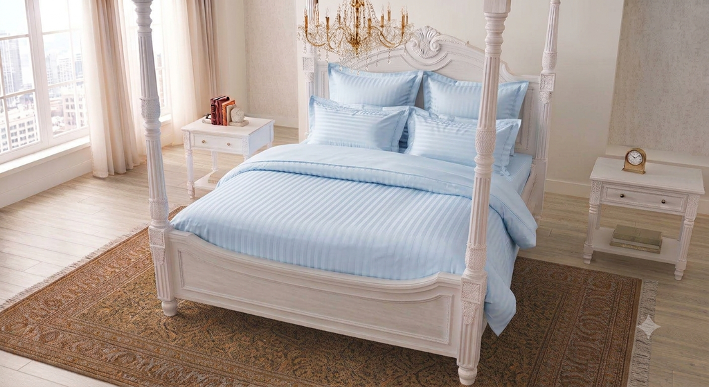 LIGHT BLUE SATIN STRIPES