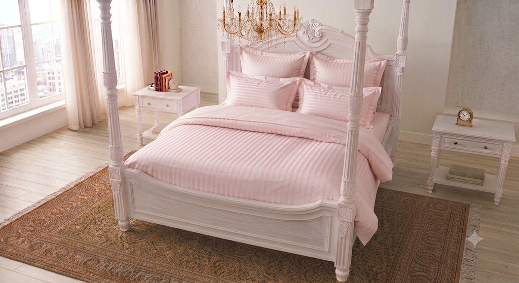BABY PINK SATIN STRIPES